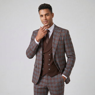 Royal Luxe Florence Men's Grey 2-Piece Slim Fit Suit — Notch Lapel
