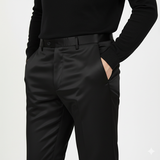Satin Stretch Tuxedo Pants