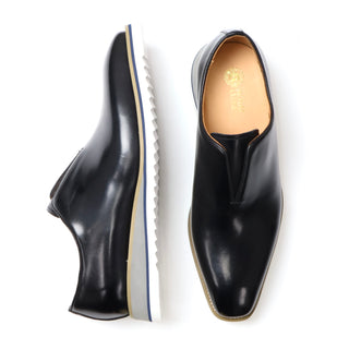 ROYAL LUXE Men's Black Leather Lace-Up Dress Shoes Formal Oxfords for Business Events and Special Occasions