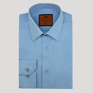 4 Way Stretch Travel Shirt | Barrel Cuff | Point Collar | Blue