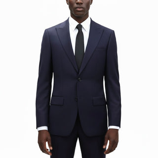 Calvin Klein Navy Blue Peak Lapel Suit