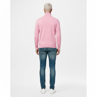Pink Slim Fit Turtleneck Sweater