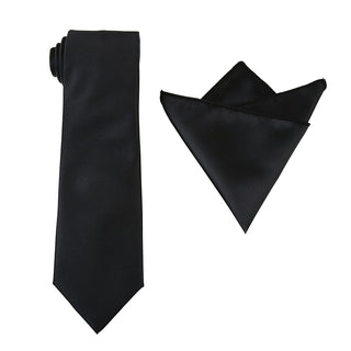 Solid Tie & Hanky Set