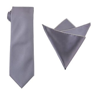Solid Tie & Hanky Set