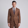 Kensington Men's Rust Modern Fit Sharkskin Suit - Notch Lapel