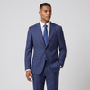 Joseph Michael Men's Ink Blue Modern Fit Sharkskin Suit — Notch Lapel