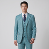 Joseph Michael Modena Men's Jade Modern Fit 3-Piece Plaid Suit