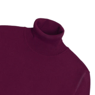 Joseph Michael Traditional Fit Turtleneck Sweater - Burgundy