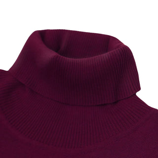 Joseph Michael Traditional Fit Turtleneck Sweater - Burgundy