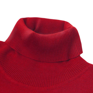 Joseph Michael Traditional Fit Turtleneck Sweater - Red