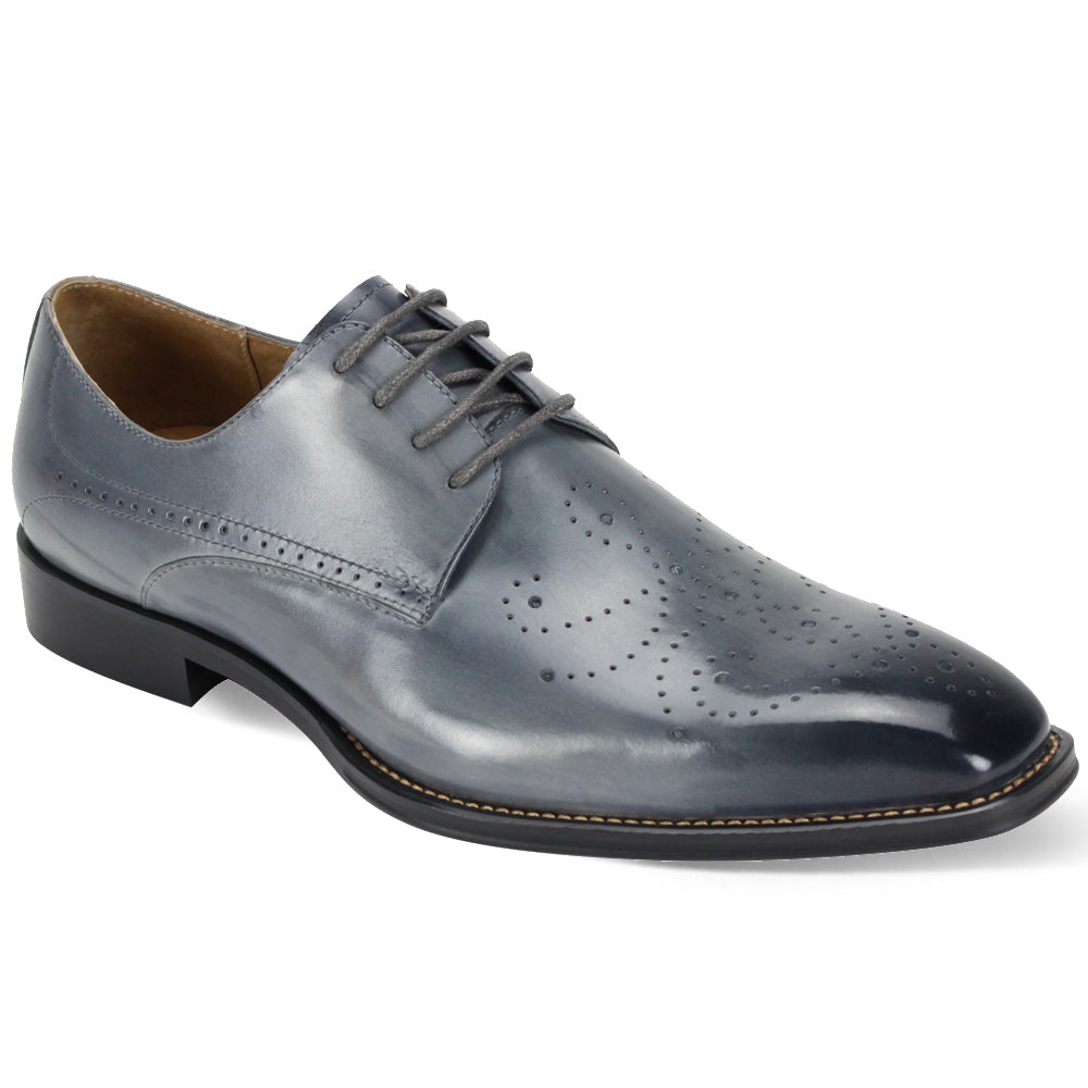 GIOVANNI Mens Blue Leather Dress Oxford Shoes Lace-Up Brogue Wingtip Formal Size 9.5 GIOVANNI Mens Blue Leather Dress Oxford Shoes Lace-Up Brogue Wingtip Formal Size 9.5