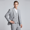 Joseph Michael Men's Light Blue 3-Piece Slim Fit Plaid Suit