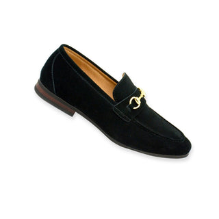 La Milano Suede Slip On Black