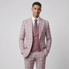 Pino Baldini Diego Men's Mauve 3-Piece Plaid Suit