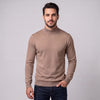 Camel Traditional Fit Mockneck Sweater