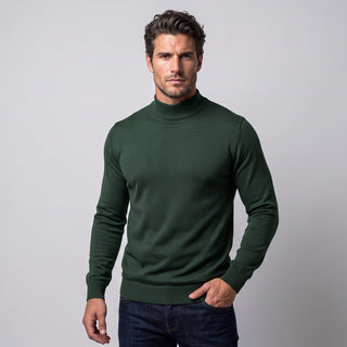 Joseph Michael Men's Emerald Green Mockneck Sweater