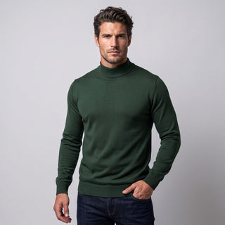 Joseph Michael Traditional Fit Mockneck Sweater - Emerald Green