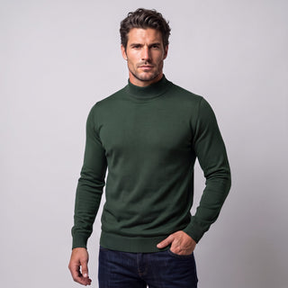 Joseph Michael Traditional Fit Mockneck Sweater - Emerald Green