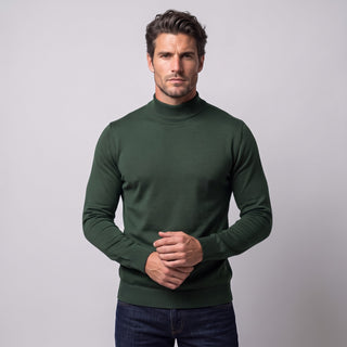 Joseph Michael Men's Emerald Green Mockneck Sweater