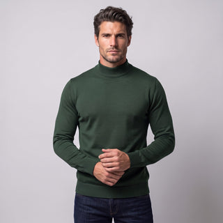 Joseph Michael Traditional Fit Mockneck Sweater - Emerald Green