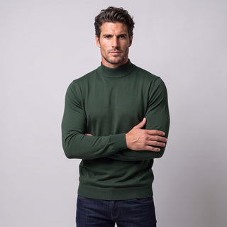 Joseph Michael Traditional Fit Mockneck Sweater - Emerald Green