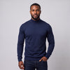 Navy Traditional Fit Mockneck Sweater