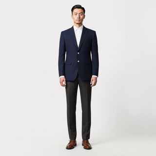 Joseph Michael Navy 2 Button Notch Lapel Blazer — Silver Buttons