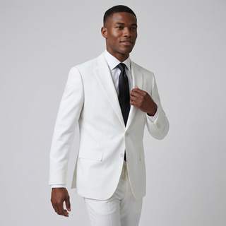 Novello - Off White Tiglio Lux 2 Button Notch Lapel Suit