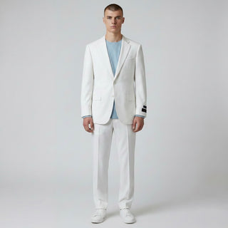 Novello - Off White Tiglio Lux 2 Button Notch Lapel Suit