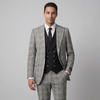 Pino Baldini Oliver Men's Black 3-Piece Plaid Suit
