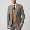 Pino Baldini Oliver Men's Gray 3-Piece Plaid Suit