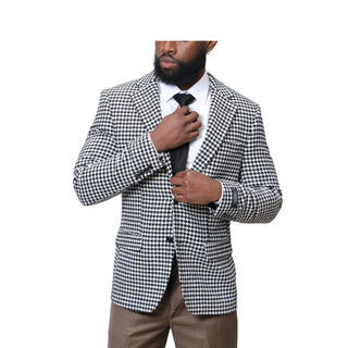 Houndstooth Modern Fit Sportcoat - Black & White
