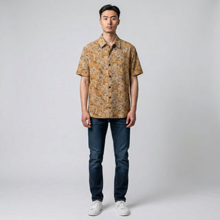 Jm-7053 Sand Joseph Michael Jm Multi Color Ss Shirt