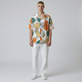 Jm-7045 Rust Joseph Michael Jm Tropical Leaf & Multi Color