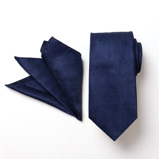 Joseph Michael Tie & Hanky Sapphire Grid