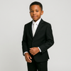 Joseph Michael Boys' Black Poplin Suit
