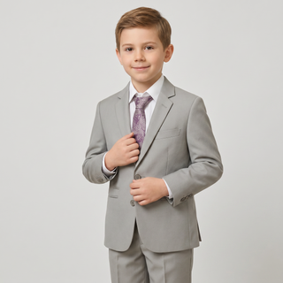 Joseph Michael Boys' Grey Poplin Suit