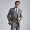 Royal Luxe Roma Men's Grey 2-Piece Slim Fit Suit — Notch Lapel