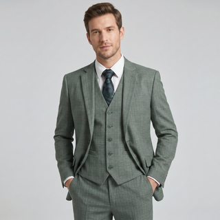 Royal Luxe Roma Men's Sage 2-Piece Slim Fit Suit — Notch Lapel