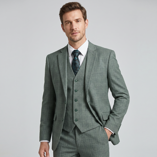 Royal Luxe Roma Men's Sage 2-Piece Slim Fit Suit — Notch Lapel
