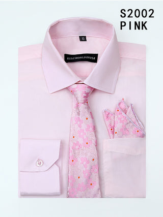 S2002-8 Kids World Boys Dress Shirt & Tie Set