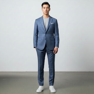 Stacy Adams 2 Button Notch Lapel Suit S25-Sa08-206 - Back View