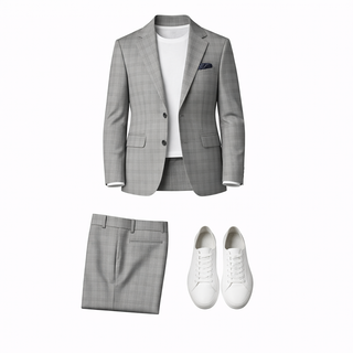 Stacy Adams 2 Button Notch Lapel Taupe Suit S25-Sa08-522 - Side View