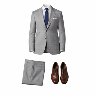 Stacy Adams 2 Button Notch Lapel Taupe Suit S25-Sa08-522 - Detail View