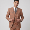 Pino Baldini Sergio Men's Salmon 3-Piece Plaid Suit