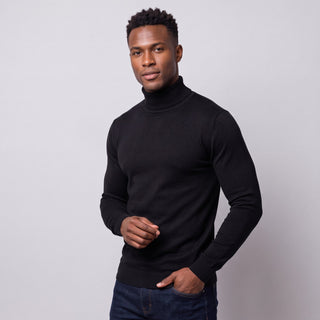 Joseph Michael Slim Fit Turtleneck Sweater - Black