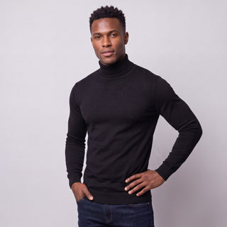 Joseph Michael Slim Fit Turtleneck Sweater - Black