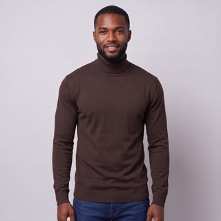 Joseph Michael Slim Fit Turtleneck Sweater - Brown