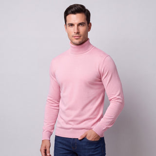 Joseph Michael Slim Fit Turtleneck Sweater - Pink