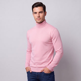 Joseph Michael Slim Fit Turtleneck Sweater - Pink